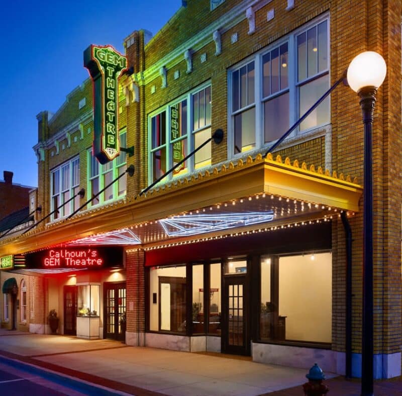 Photo of the GEM Theatre in Downtown Calhoun, Gordon County, GA